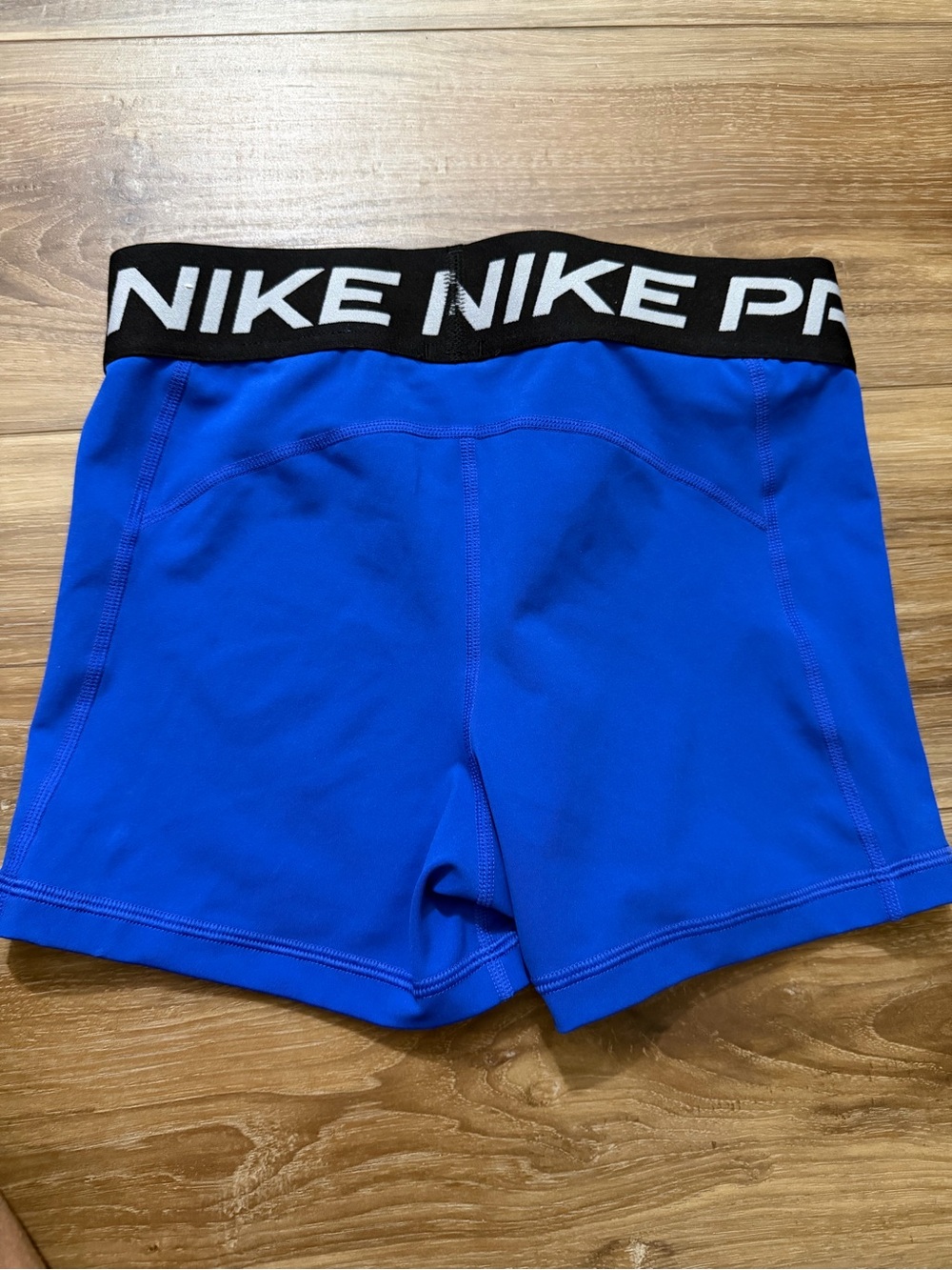 Nike Pro Royal Blue Women's Dri-fit Shorts with Black Waistband size Small - Picture 4 of 7